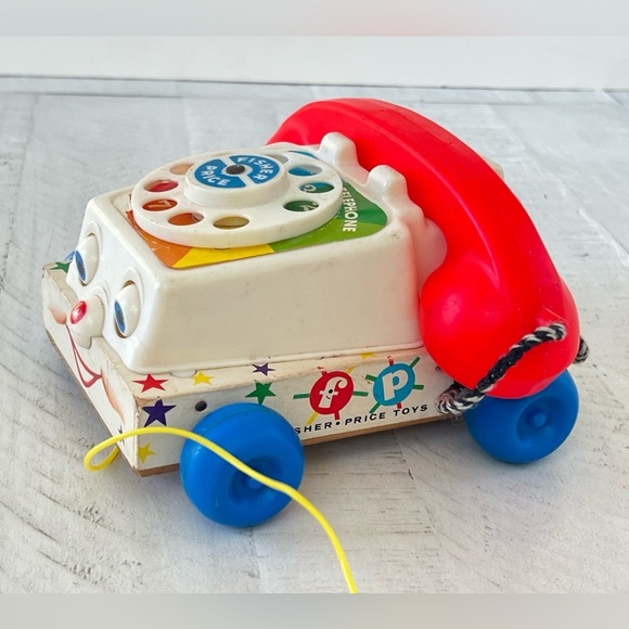 Fisher Price Classics Retro Chatter Telephone Rotary Dial Vintage Toy made n USA - Picture 4 of 9